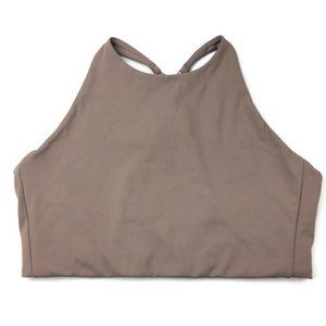 Fundamental Coast Performance Toluca Bra Halter Top Taupe Womens L Spring 2021